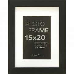 Рамка пластиковая с паспарту Gloria Black 15x20 37 Рамка пластиковая с паспарту Gloria Black 15x20 37 - фото 2