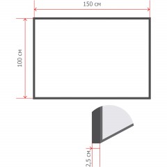 Доска магнитно-маркерная 100х150 Attache Wood дерев.рама - фото 2