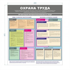 Информационный стенд-плакат Организация обучения охране труда 430х470 - фото 2