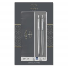 Набор пишущих принадл. PARKER Jotter Stainless Steel шар.ручка+кар,2093256 - фото 2