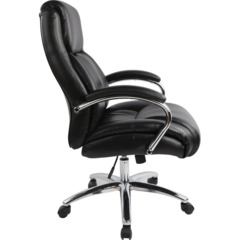 Кресло BN_Dp_EChair-585 TR рецикл.кожа черный, хром - фото 3