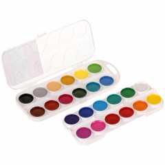 Краски акварельные  Гамма МУЛЬТИКИ 24цв, пласт.уп., б/к ,211046_24 - фото 2