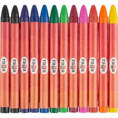 Мелки восковые Гамма Мультики круглые, 8x90 мм, 12 цветов,2131018_01_29 - фото 2