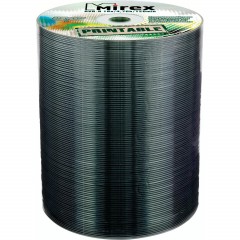 Носители информации DVD-R Printable, 16x, Mirex, Bulk/100, UL130028A1T