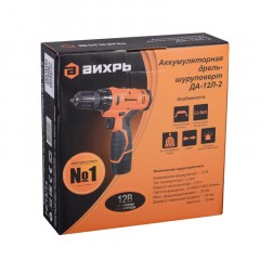Дрель-шуруповерт аккумуляторная Вихрь ДА-12Л-2 (72/14/14) - фото 6