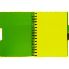 Бизнес-тетрадь А5,140л,кл,спир,пласт.обл,2разд Attache DIGITAL синий 876750 - фото 5