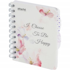 Бизнес-тетрадь А6,120л,кл,спир,пласт Attache Selection Flower Dreams 876753 - фото 3