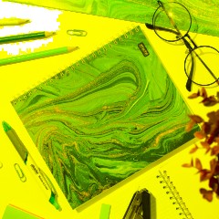 Бизнес-тетрадь А5,96л,кл,греб,ламин.обл. Attache Selection Fluid Фиолетовый - фото 10