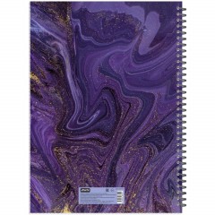 Бизнес-тетрадь А4,96л,кл,греб,ламин.обл. Attache Selection Fluid Фиолетовый - фото 4