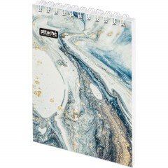 Блокнот А6,80л,кл,греб,карт.обл+УФ-лак Attache Selection FluidСеро-Голуб - фото 3