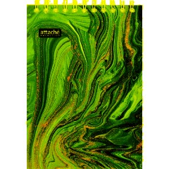 Блокнот А6,80л,кл,греб,карт.обл+УФ-лак Attache Selection FluidФиолетовый