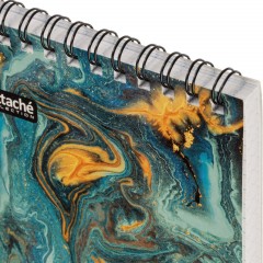 Блокнот А6,80л,кл,греб,карт.обл+УФ-лак Attache Selection Fluid Бирюзовый - фото 4