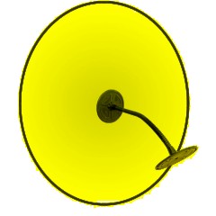 Зеркало круглое противокражное обзорное 610 мм с черным квитомвнутреннее - фото 3