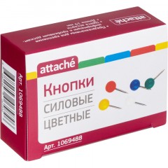 Кнопки силовые д/пробковых досок Attache ШАРИКИ,пластик,ассорти,50шт/уп Кнопки силовые д/пробковых досок Attache ШАРИКИ,пластик,ассорти,50шт/уп - фото 4