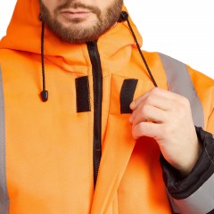 Костюм зимний муж. зд01-КПК оранж./черн. (р.52-54) 158-164 - фото 7