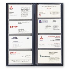 Визитница настольная на 96 визиток 2350И-201, ПВХ, синий, Россия - фото 2