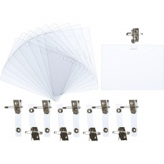 Бейдж 120х87мм металл зажим/булавка (10шт.) 1065БГК - фото 4