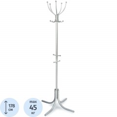 Вешалка ME_напольная М-10 металлик 5 крючков