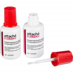 Корректирующая жидкость Attache Economy 22г на быстросохн. основе, кисточка Корректирующая жидкость Attache Economy 22г на быстросохн. основе, кисточка - фото 3