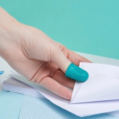 Напальчник для бумаг d=20мм высота 32мм, зеленый резина - фото 4