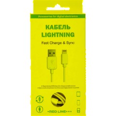 Кабель USB 2.0 - Lightning, М/М, 2 м, Red Line, бел, УТ000009513 - фото 3