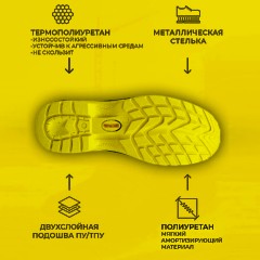 Полуботинки с перфор (сандалии) Мистраль ULTRA ПУ/ТПУ с ПП и АС р.45 SJ4000 - фото 3