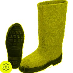 Валенки серые на резиновой подошве 14 РП  Р.40/27