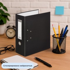Папка-регистратор с ароч.мех. PVC без мет/уг 125мм черная,ПБП1,карм.кор Папка-регистратор с ароч.мех. PVC без мет/уг 125мм черная,ПБП1,карм.кор - фото 12
