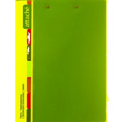 Скоросшиватель пластиковый с пружин.мех.+зажим Attache,0.7 мм, синий - фото 2