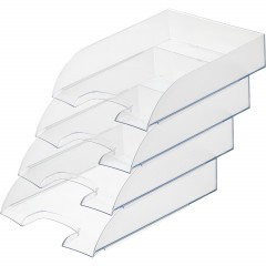 Лоток горизонтальный ATTACHE, прозрачный 4шт/упаковке - фото 2