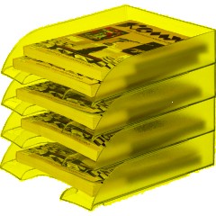 Лоток горизонтальный ATTACHE, прозрачный 4шт/упаковке - фото 8