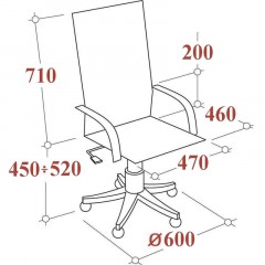 Кресло BN_Sp_EChair-590 TC ткань черный/серый, хром Кресло BN_Sp_EChair-590 TC ткань черный/серый, хром - фото 7
