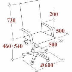 Кресло BN_Sp_EChair-589 TPU сетка/кожзам черный, хром - фото 5