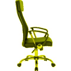 Кресло BN_Sp_EChair-589 TPU сетка/кожзам черный, хром - фото 6