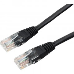 Патч-корд UTP Cablexpert PP12-0.5M/BK кат.5e, 0.5м, черный - фото 2