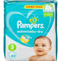 Подгузники PAMPERS Active Baby-Dry Midi 6-10 кг 82шт Подгузники PAMPERS Active Baby-Dry Midi 6-10 кг 82шт - фото 2