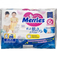 Подгузники -трусики MERRIES XXL 15-28 кг 26шт/уп 62020325 Подгузники -трусики MERRIES XXL 15-28 кг 26шт/уп 62020325 - фото 3