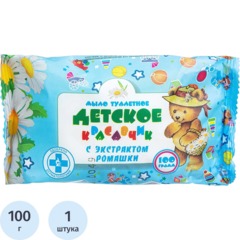 Мыло туалетное 100г Детское с экстрактом ромашки Меридиан