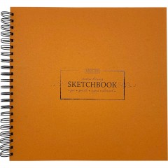 Скетчбук для эскизов Kroyter 295х295,40л,бл.краф140г,спир,обл.тв.Kraft00134