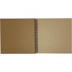 Скетчбук для эскизов Kroyter 195х195,40л,бл.краф140г,спир,обл.тв.Kraft00133 - фото 2