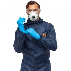 Комбинезон многоразовый защитный с капюшон Jeta Safety JPC75b синий р. XXL - фото 10