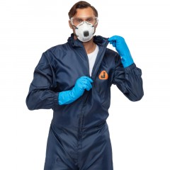 Комбинезон многоразовый защитный с капюшон Jeta Safety JPC75b синий р. XXL - фото 11