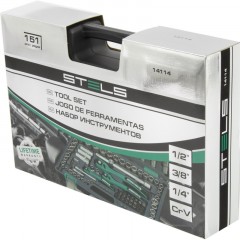 Набор инструмента Stels 151 предм. 1/4 3/8 1/2 CrV S2 усиленный кейс 14114 Набор инструмента Stels 151 предм. 1/4 3/8 1/2 CrV S2 усиленный кейс 14114 - фото 2