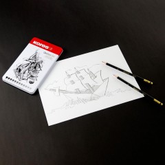Набор карандашей чернографитных Kores GRAFITOS,трехгр.12 шт.(2Н-8В), 92162 Набор карандашей чернографитных Kores GRAFITOS,трехгр.12 шт.(2Н-8В), 92162 - фото 12