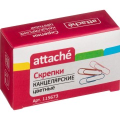 Скрепки Attache с полимерным покрытием,28 мм, разноцветные, 100 шт/уп - фото 2