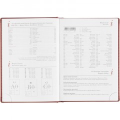 Ежедневник недатированный А5 145 х 205 мм Leader бордовый 272 стр. 3-129/07 - фото 11