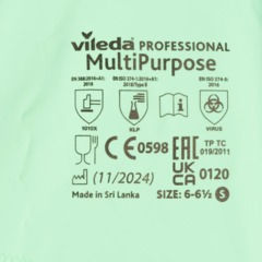Перчатки резиновые Vileda Profes латекс зеленый рXL 101022/174367,ПС - фото 4