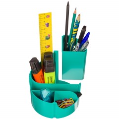 Подставка-органайзер д/канц.мелочей Attache office 6отд вращающаяся бирюз - фото 2