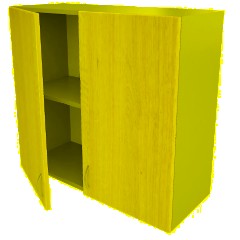 Шкаф КМ_Ринг навесной 80см с 2 дв. светлый дуб шамони/серый - фото 2