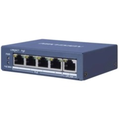 Коммутатор Hikvision DS-3E0505P-E/M, неуправляемый 4 RJ45